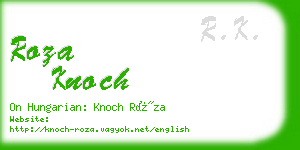 roza knoch business card